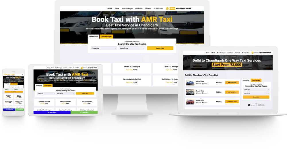 Taxi Booking Website Design