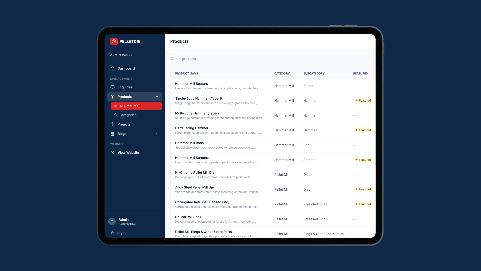 Lark Engineering blog and backend managed content presentation