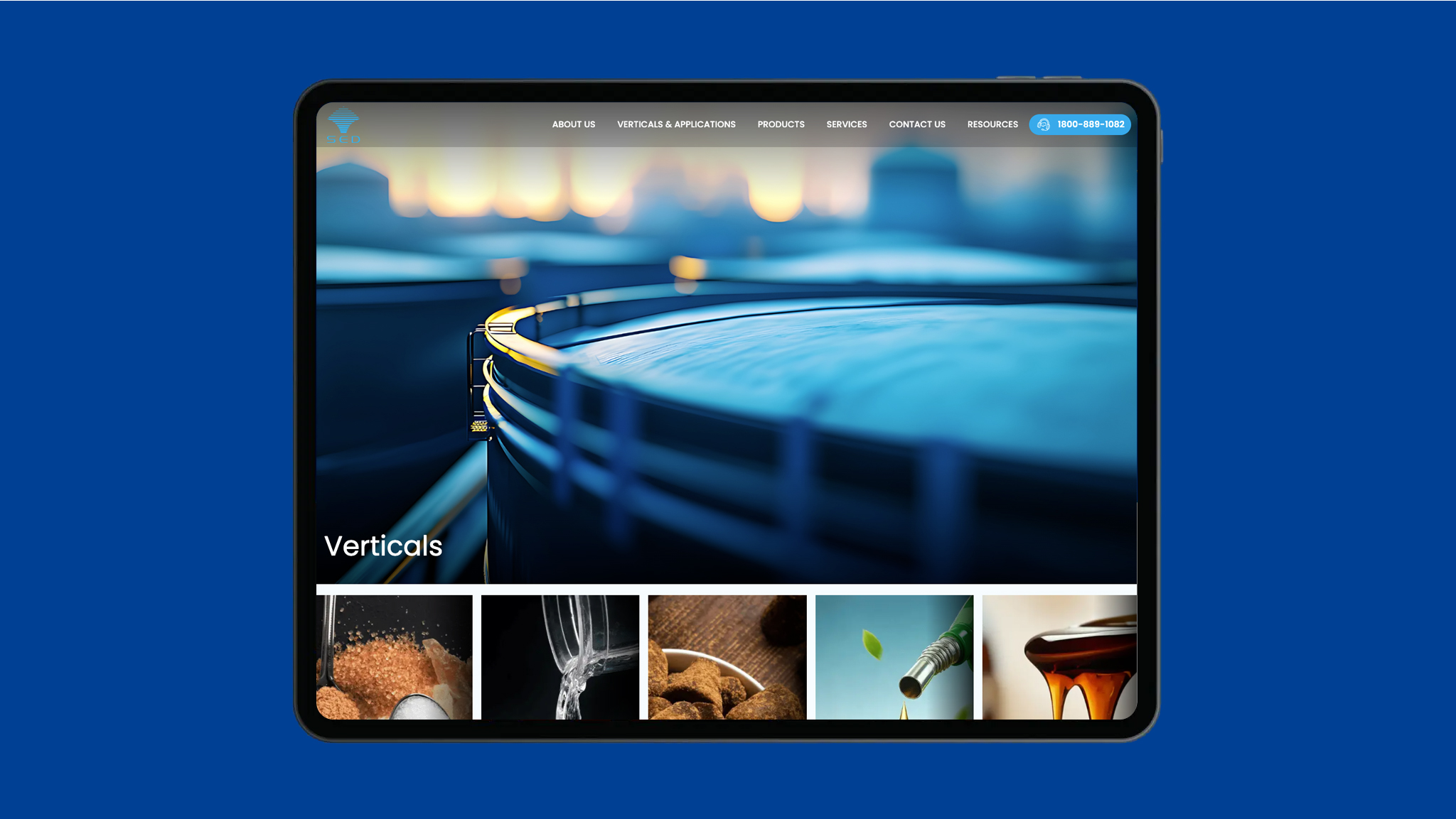 Spray Engineering Devices product and application page presentation
